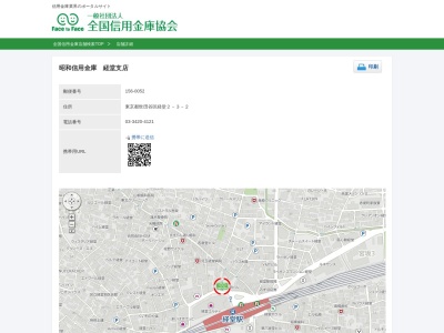 昭和信用金庫経堂支店(東京都世田谷区経堂2-3-2)