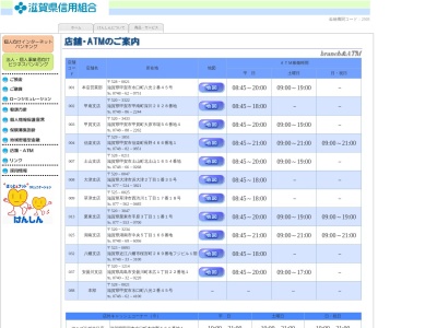 ランキング第8位はクチコミ数「0件」、評価「0.00」で「滋賀県信用組合」