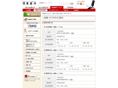 但馬銀行(日本、〒668-0031兵庫県豊岡市大手町4番5号)