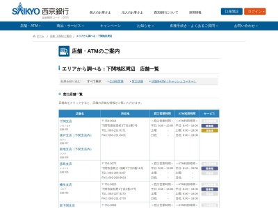 ランキング第7位はクチコミ数「0件」、評価「0.00」で「西京銀行ATM アルク彦島店」