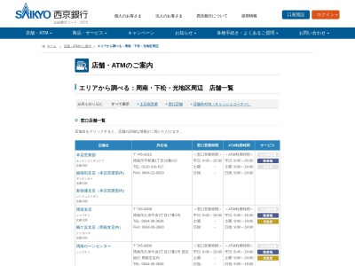ランキング第9位はクチコミ数「0件」、評価「0.00」で「西京銀行ATM マックスバリュ徳山東店」