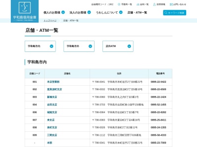 ランキング第3位はクチコミ数「0件」、評価「0.00」で「宇和島信用金庫 新橋支店」