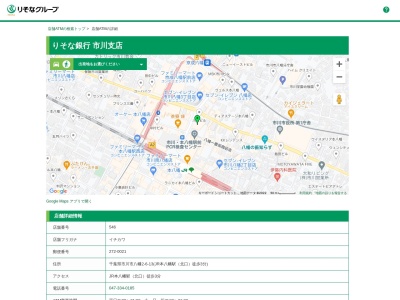 りそな銀行市川支店(千葉県市川市八幡2-6-13)