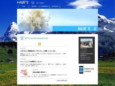 ヘアーズユー(HAIRS’U)(日本、〒470-0111愛知県日進市米野木町東田面102−1)