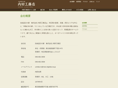 （株）内田工務店のクチコミ・評判とホームページ