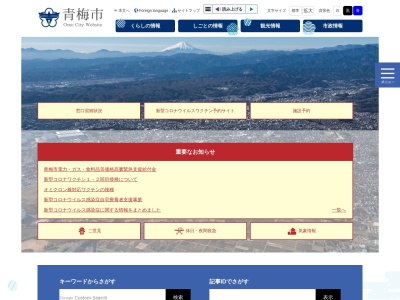 青梅市役所(日本、〒198-0042東京都青梅市東青梅1丁目11−1)