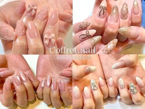 ネイルサロン コフレ 西中島店(Nail Salon Coffret)(大阪府大阪市淀川区西中島3-10-13 物産ビル2F(美容室ソワンドゥ ブレス カルム内))