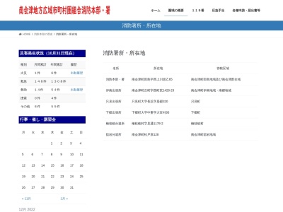 南会津地方広域市町村圏組合消防署只見出張所(福島県南会津郡只見町大字長浜字居廻320)