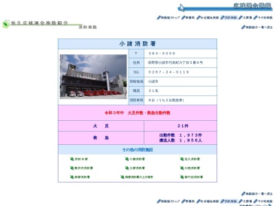 小諸市消防署(日本、〒384-0801長野県小諸市八幡町三丁目３番１６)