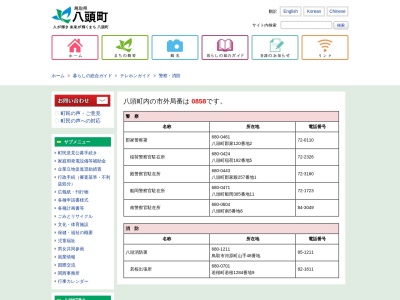 ランキング第3位はクチコミ数「2件」、評価「2.65」で「八頭消防署」