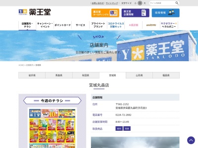 薬王堂 宮城丸森店(日本、〒981-2152 宮城県伊具郡丸森町花田3)