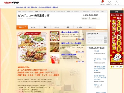 ビッグエコー梅田東通り店(大阪府大阪市北区小松原町4-5 純情モンテカルロビル)