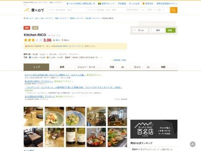 ランキング第5位はクチコミ数「0件」、評価「0.00」で「Kitchen RICO」