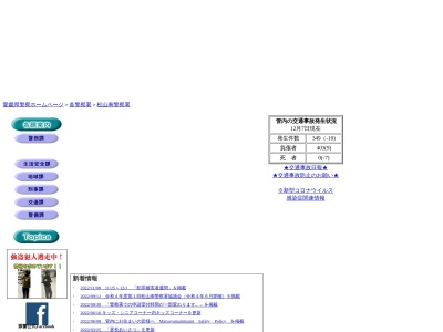 ランキング第8位はクチコミ数「0件」、評価「0.00」で「愛媛県松山南警察署」