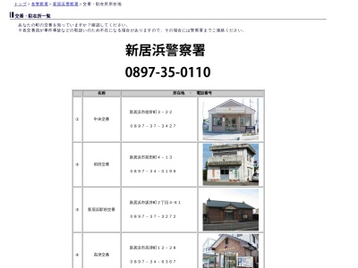 ランキング第5位はクチコミ数「0件」、評価「0.00」で「新居浜警察署角野交番」