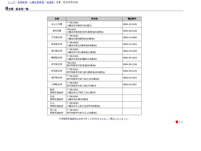 八幡浜警察署伊方駐在所(日本、〒796-0301愛媛県西宇和郡伊方町湊浦854−4)