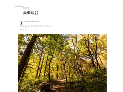 巣栗渓谷(日本、〒386-0507長野県上田市武石上本入)