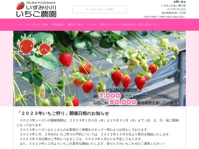 いずみ小川いちご農園のクチコミ・評判とホームページ