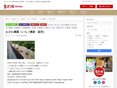 おざわ農園 イチゴ(日本、〒962-0814福島県須賀川市前田川広町69番地)