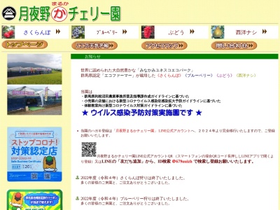 月夜野まるかチェリー園(日本、〒379-1314群馬県利根郡みなかみ町下津１５６２)