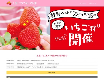 ランキング第1位はクチコミ数「0件」、評価「0.00」で「上里いちご&トマト園」