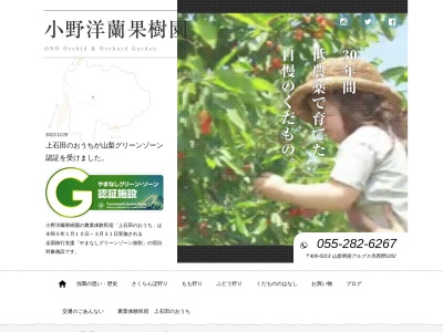 さくらんぼ狩り小野洋蘭果樹園(日本、〒400-0213 山梨県南アルプス市西野1202)