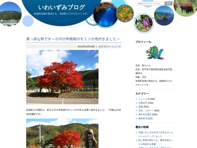 小川小学校のもみじ(日本、〒028-5643岩手県下閉伊郡岩泉町袰綿新小本街道)