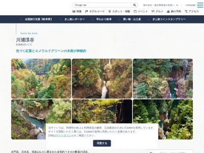 川浦渓谷のクチコミ・評判とホームページ