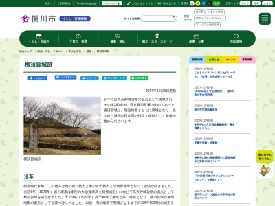 横須賀城跡公園(日本、〒437-1304静岡県掛川市西大渕4226西田町公民館)