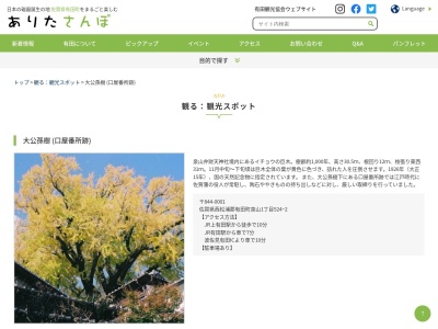 大公孫樹(日本、〒844-0001佐賀県西松浦郡有田町泉山1丁目13)