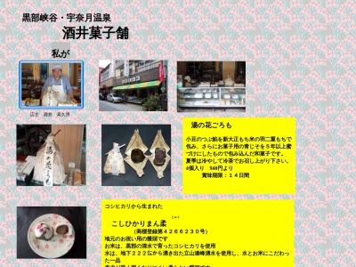 酒井菓子舗(日本、〒938-0282富山県黒部市宇奈月温泉２９４−３)