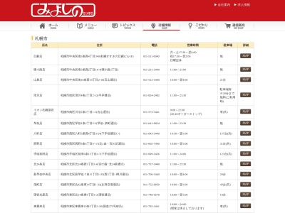 みよしのチェーン厚別東店(北海道札幌市厚別区厚別東4条4-10-5)